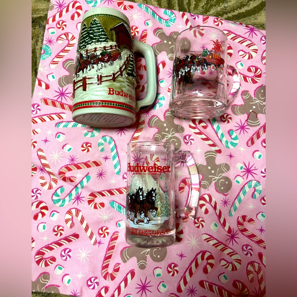 Bundle of 3 Budweiser Steins